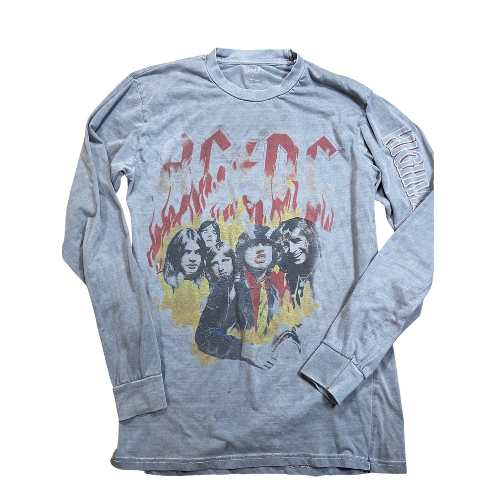 Rare Vintage‎ AC/DC Highway to Hell Concert Graphic Long Sleeve T Shirt Men's